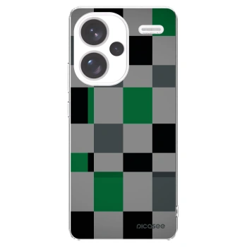 Picasee silikónový prehľadný obal pre Xiaomi Redmi Note 13 Pro+ 5G - Block Grid