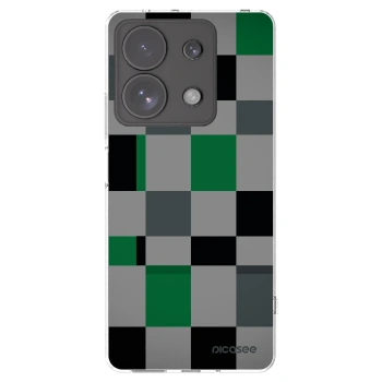 Picasee silikónový prehľadný obal pre Xiaomi Redmi Note 13 Pro 4G - Block Grid