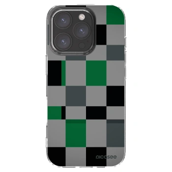 Picasee silikónový prehľadný obal pre Apple iPhone 16 Pro - Block Grid