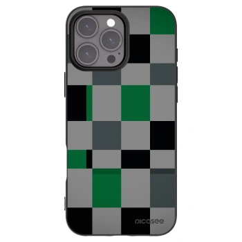 Picasee silikónový čierny obal pre Apple iPhone 16 Pro Max - Block Grid