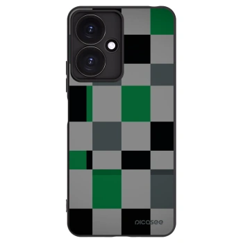 Picasee silikónový čierny obal pre Xiaomi Redmi 13C 5G - Block Grid