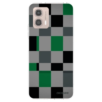 Picasee silikónový prehľadný obal pre Motorola Moto G53 5G - Block Grid