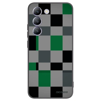 Picasee silikónový čierny obal pre Vivo V40 SE 5G - Block Grid