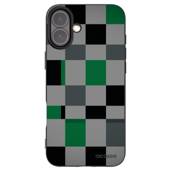 Picasee silikónový čierny obal pre Apple iPhone 16 Plus - Block Grid