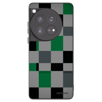 Picasee silikónový čierny obal pre OnePlus 12 5G - Block Grid