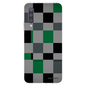 Picasee silikónový prehľadný obal pre Xiaomi Mi 9 - Block Grid