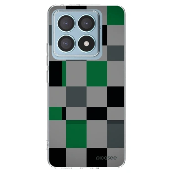 Picasee silikónový prehľadný obal pre Xiaomi 14T Pro - Block Grid