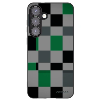 Picasee silikónový čierny obal pre Samsung Galaxy S25+ 5G - Block Grid