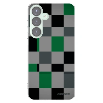 Picasee silikónový prehľadný obal pre Samsung Galaxy S25+ 5G - Block Grid
