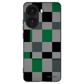 Picasee silikónový čierny obal pre Xiaomi Poco X7 Pro 5G - Block Grid