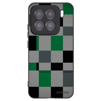 Picasee silikónový čierny obal pre Xiaomi 15 - Block Grid