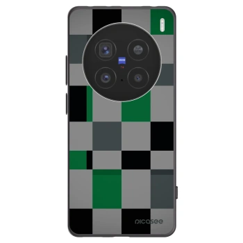 Picasee silikónový čierny obal pre Vivo X200 Pro - Block Grid