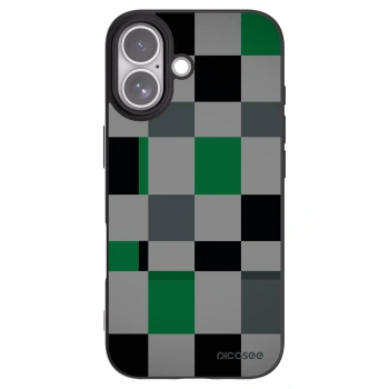 Picasee silikónový čierny obal pre Apple iPhone 17 - Block Grid