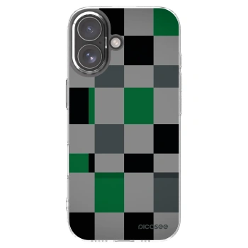 Picasee silikónový prehľadný obal pre Apple iPhone 17 - Block Grid