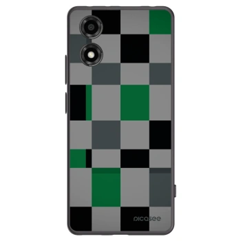 Picasee silikónový čierny obal pre Motorola Moto E14 - Block Grid
