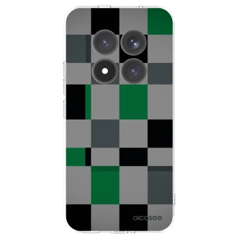 Picasee silikónový prehľadný obal pre Xiaomi Redmi Note 15 Pro+ - Block Grid