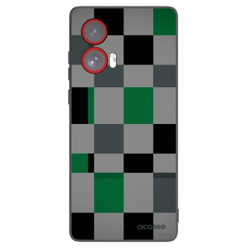 Picasee silikónový čierny obal pre Motorola Edge 50 Fusion - Block Grid