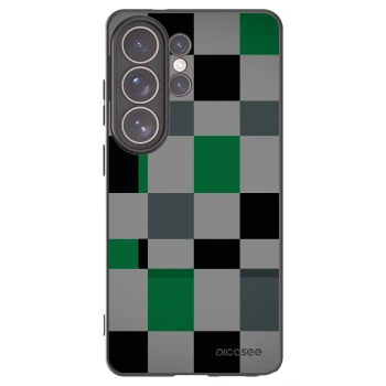 Picasee silikónový čierny obal pre Samsung Galaxy S26 Ultra - Block Grid