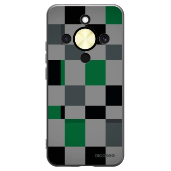 Picasee silikónový čierny obal pre Honor Magic8 Lite 5G - Block Grid