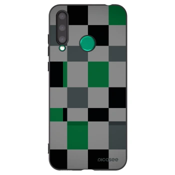 Picasee silikónový čierny obal pre Honor 20 Lite - Block Grid