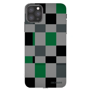 Picasee silikónový prehľadný obal pre Apple iPhone 11 Pro Max - Block Grid