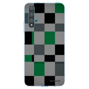 Picasee silikónový prehľadný obal pre Huawei Nova 5T - Block Grid