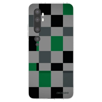 Picasee silikónový prehľadný obal pre Xiaomi Mi Note 10 (Pro) - Block Grid