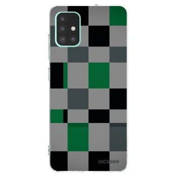 Picasee silikónový prehľadný obal pre Samsung Galaxy A51 A515F - Block Grid