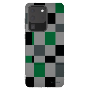 Picasee silikónový prehľadný obal pre Samsung Galaxy S20 Ultra 5G G988F - Block Grid