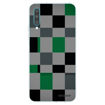 Picasee silikónový prehľadný obal pre Samsung Galaxy A30s A307F - Block Grid