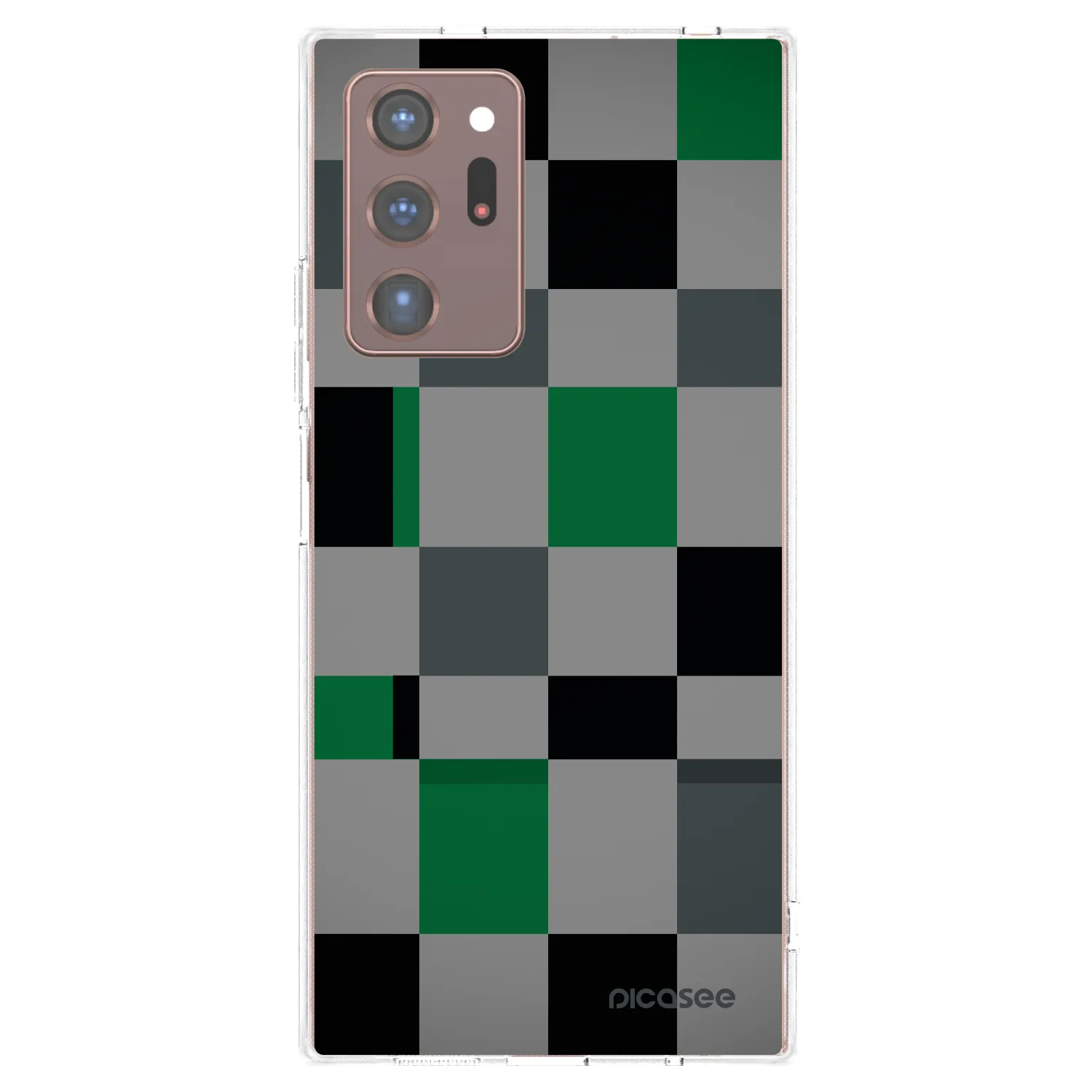 Picasee silikónový prehľadný obal pre Samsung Galaxy Note 20 Ultra - Block Grid