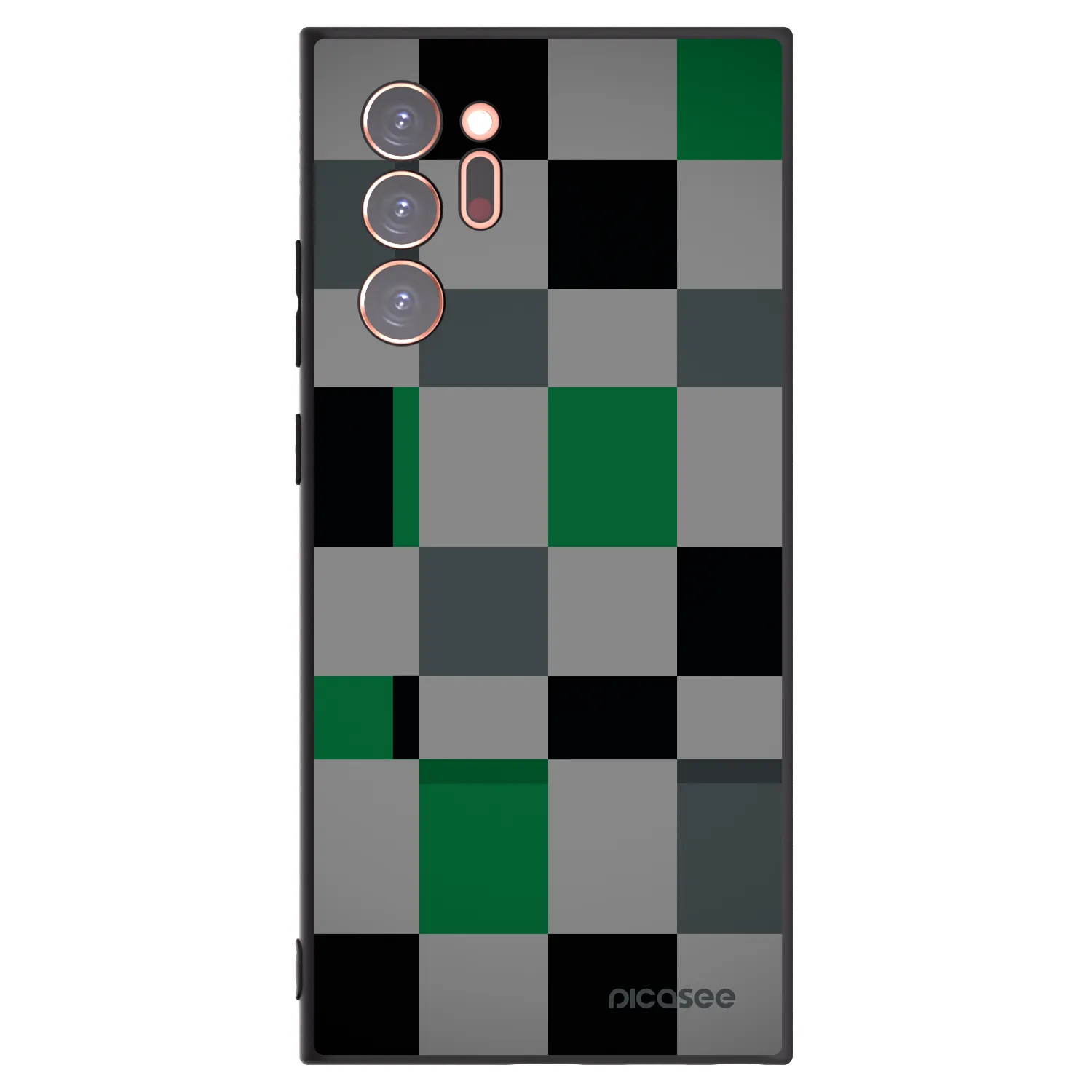 Picasee silikónový čierny obal pre Samsung Galaxy Note 20 Ultra - Block Grid