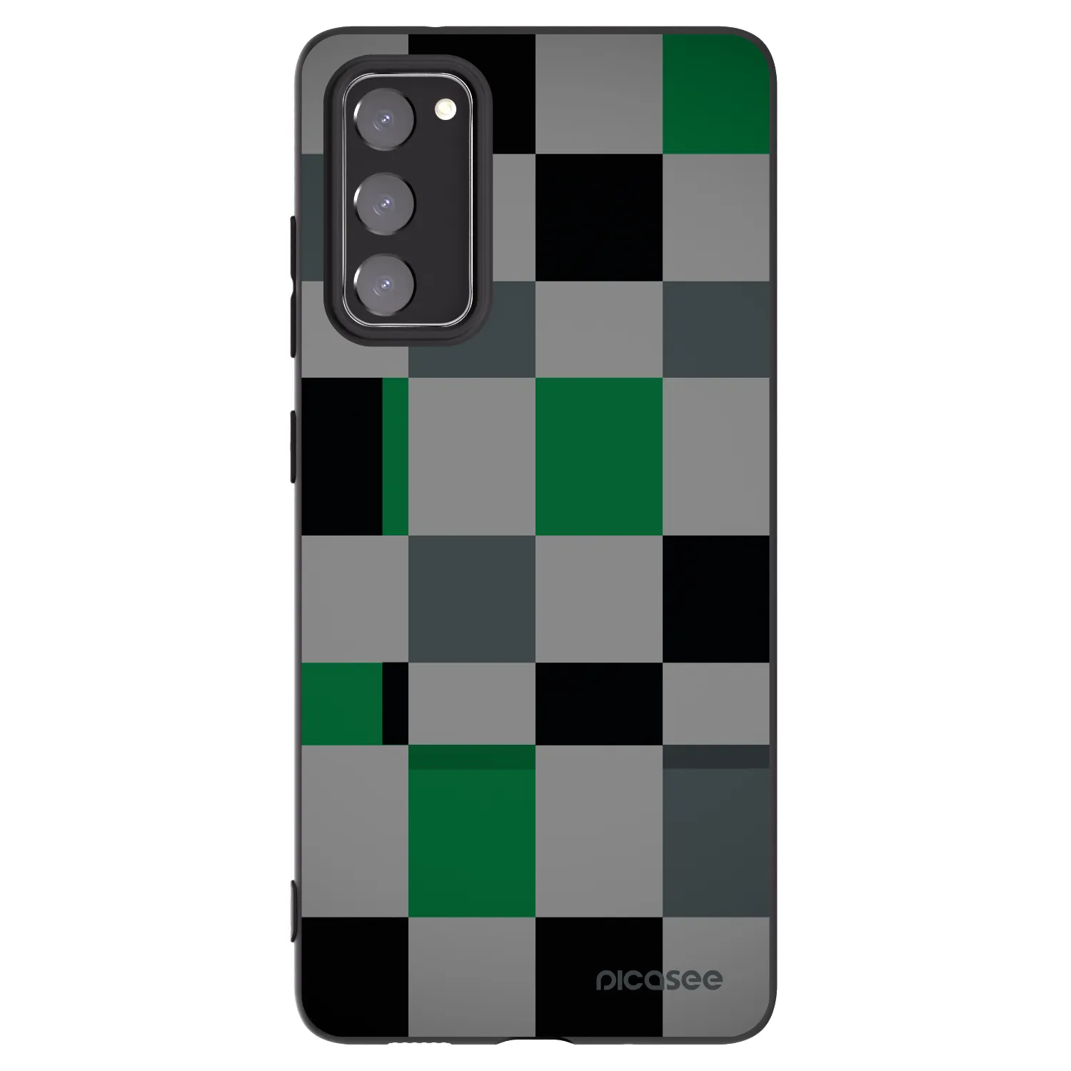 Picasee silikónový čierny obal pre Samsung Galaxy S20 FE - Block Grid