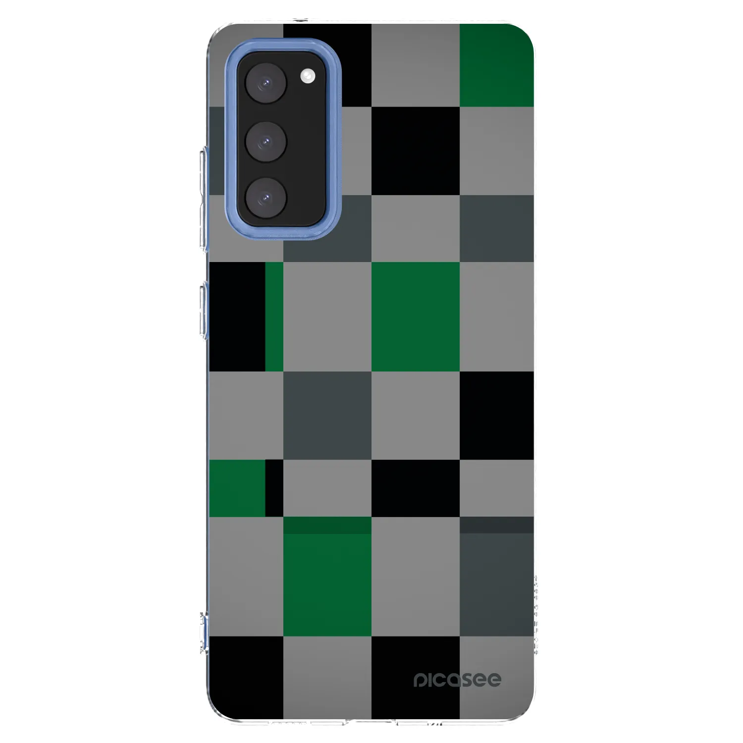 Picasee silikónový prehľadný obal pre Samsung Galaxy S20 FE - Block Grid