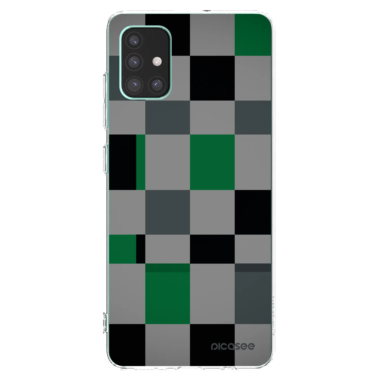 Picasee silikónový prehľadný obal pre Samsung Galaxy M51 M515F - Block Grid