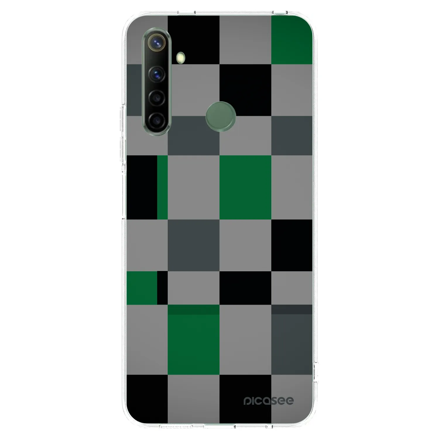 Picasee silikónový prehľadný obal pre Realme 6i - Block Grid