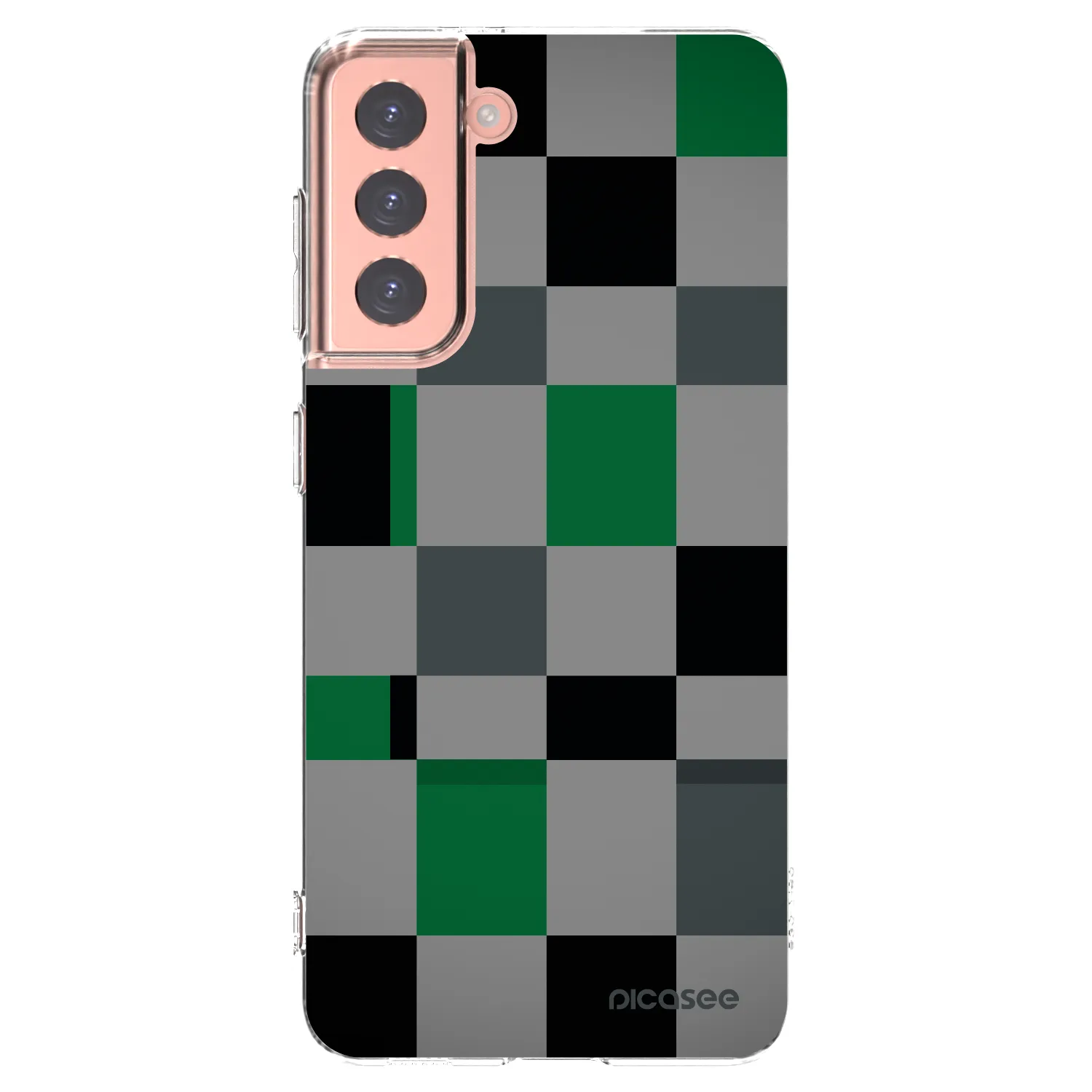 Silikónový prehľadný obal pre Samsung Galaxy S21 5G G991B - Block Grid