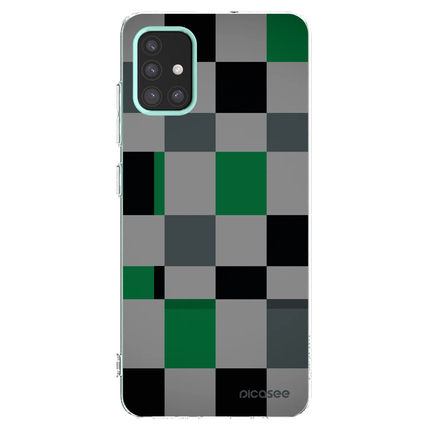 Picasee silikónový prehľadný obal pre Samsung Galaxy M31s - Block Grid