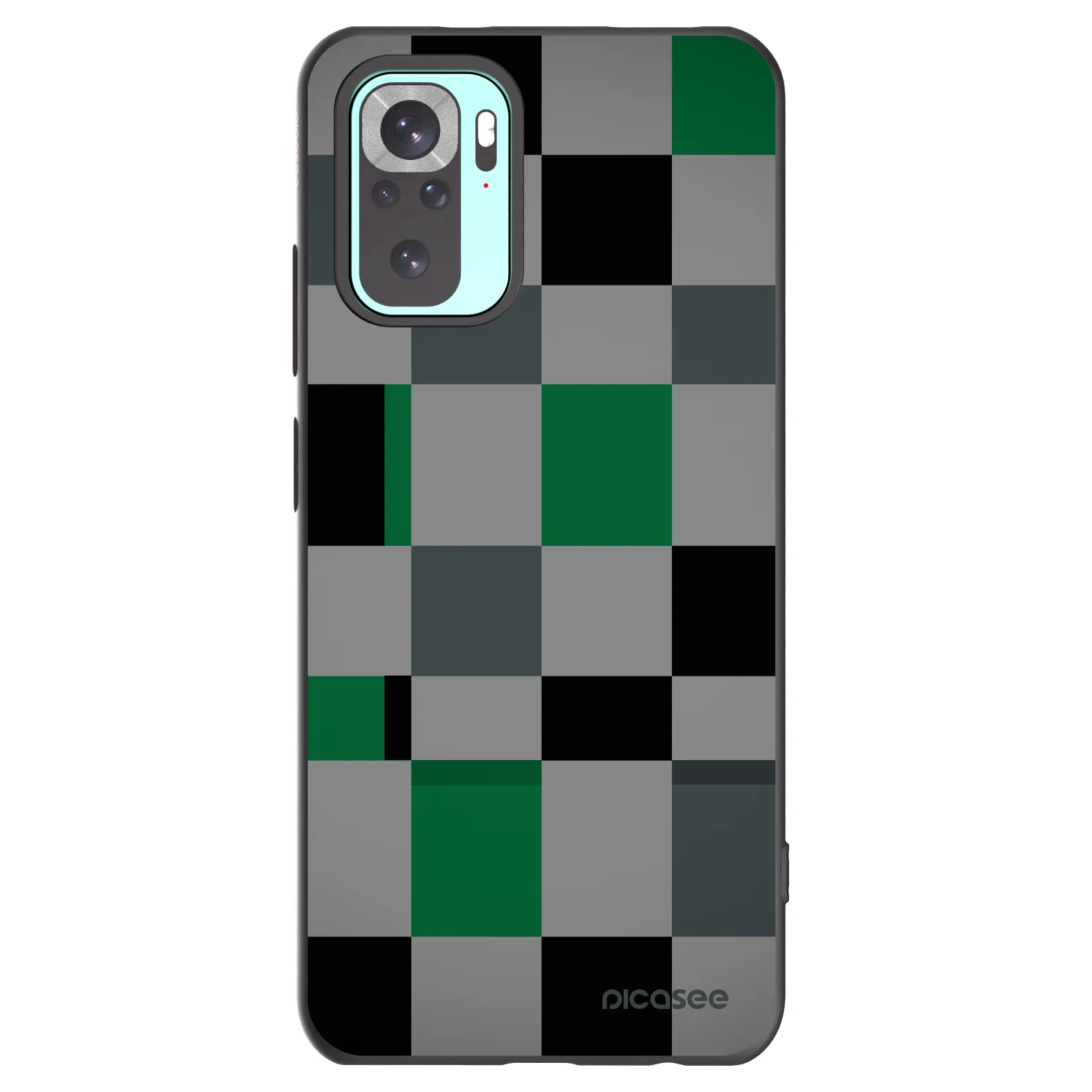 Picasee silikónový čierny obal pre Xiaomi Redmi Note 10 Pro - Block Grid