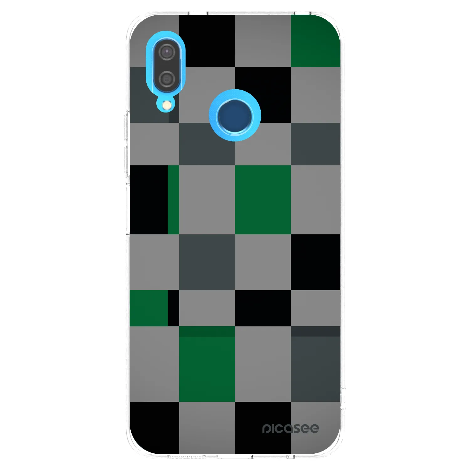 Picasee silikónový prehľadný obal pre Huawei P20 Lite - Block Grid