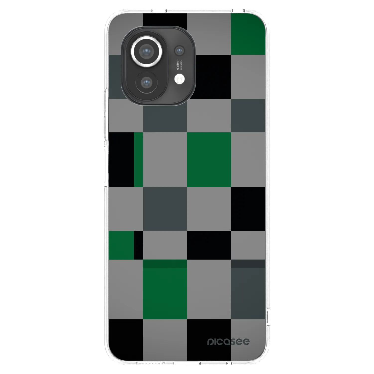 Picasee silikónový prehľadný obal pre Xiaomi Mi 11 - Block Grid