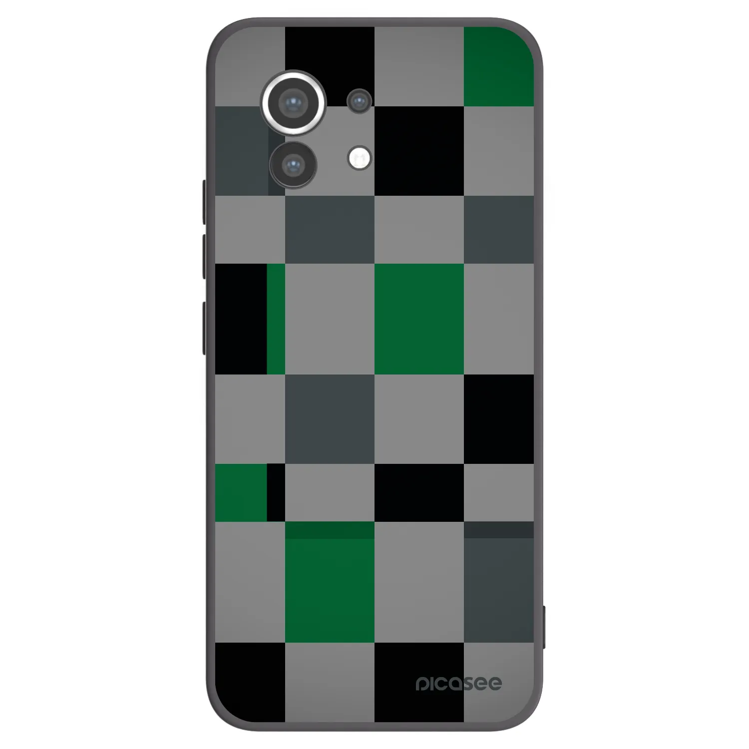 Picasee silikónový čierny obal pre Xiaomi Mi 11 - Block Grid