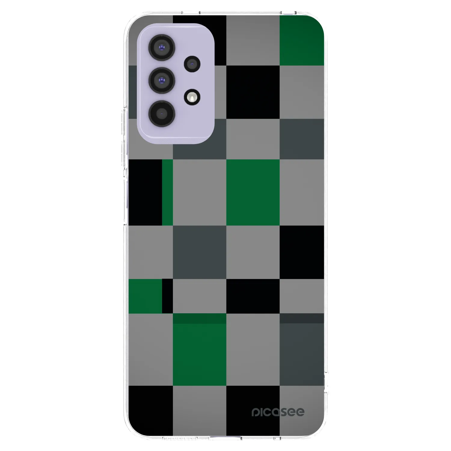 Picasee silikónový prehľadný obal pre Samsung Galaxy A32 4G SM-A325F - Block Grid