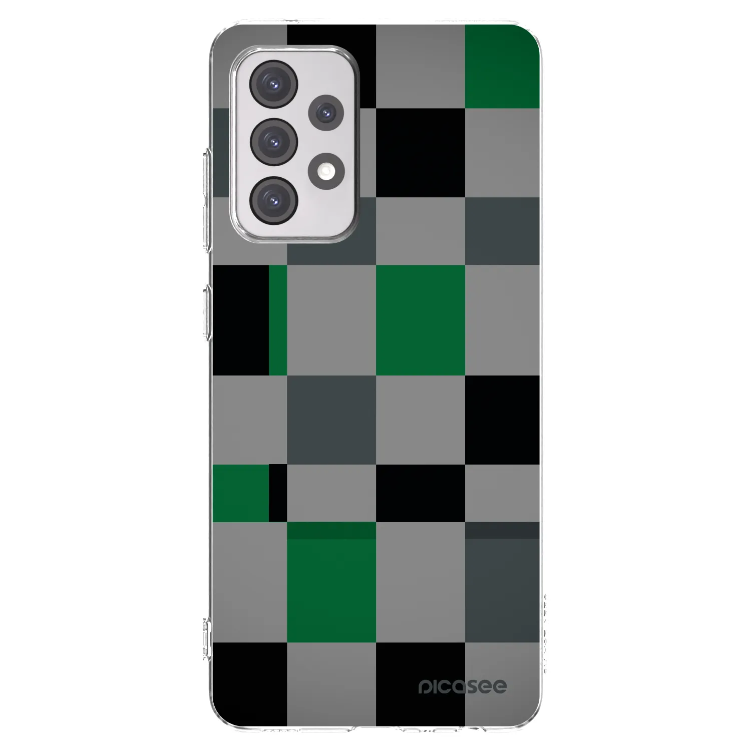 Picasee silikónový prehľadný obal pre Samsung Galaxy A52s 5G A528B - Block Grid