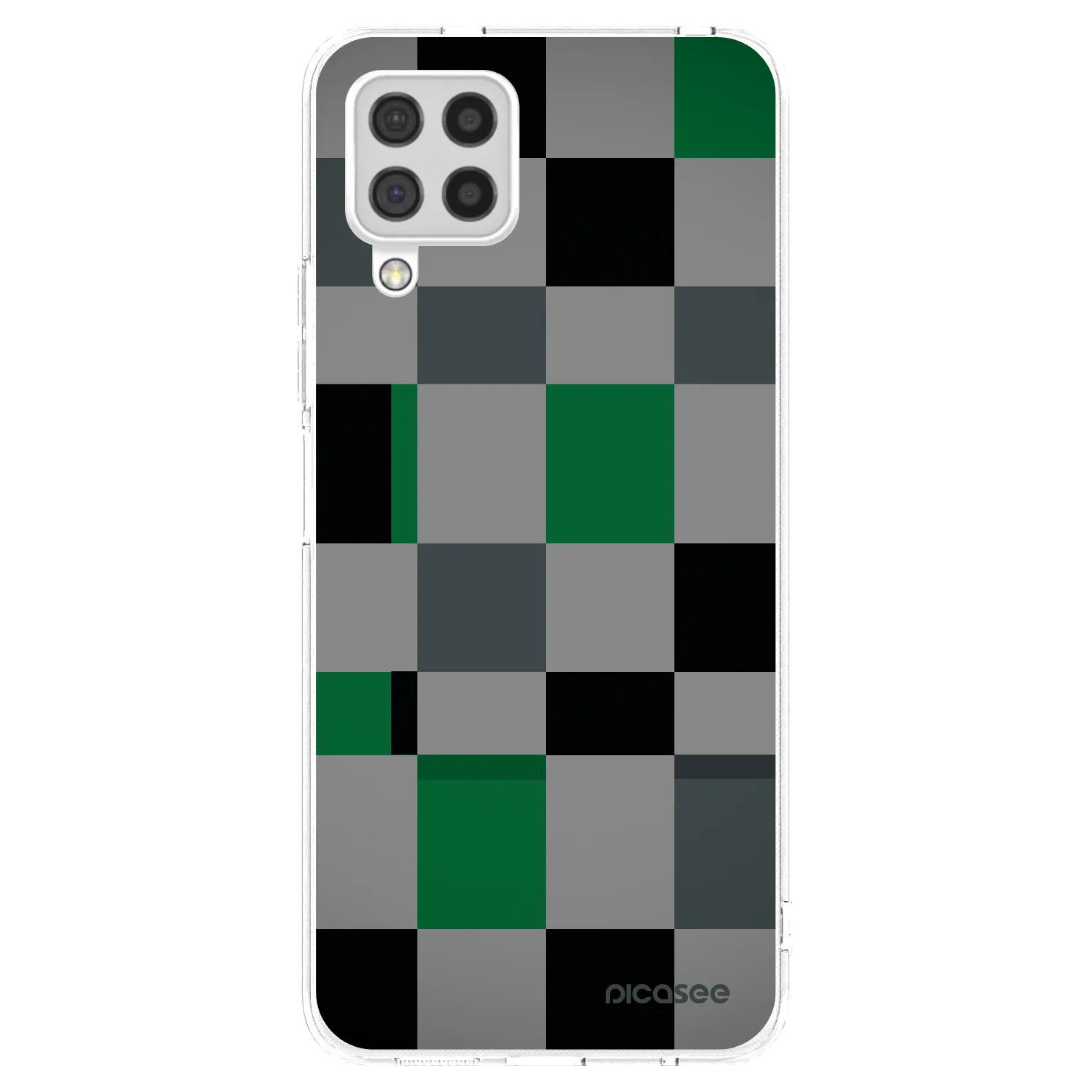 Picasee silikónový prehľadný obal pre Samsung Galaxy A22 A225F 4G - Block Grid