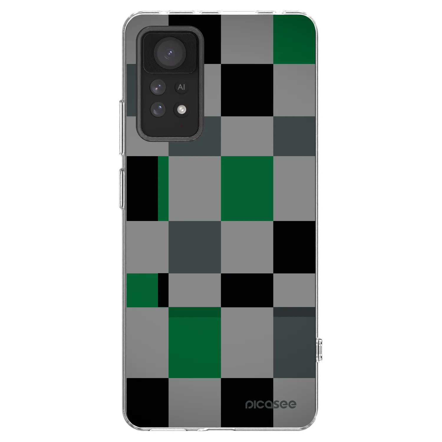 Picasee silikónový prehľadný obal pre Xiaomi Redmi Note 11 Pro 5G - Block Grid