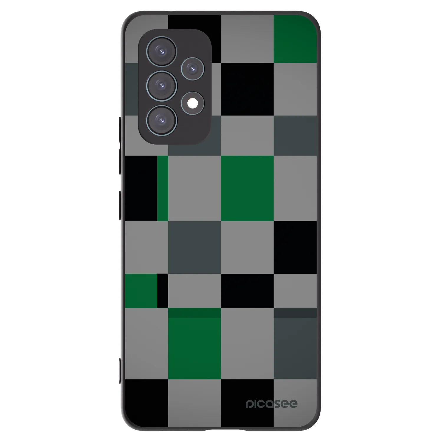 Picasee silikónový čierny obal pre Samsung Galaxy A53 5G A536 - Block Grid