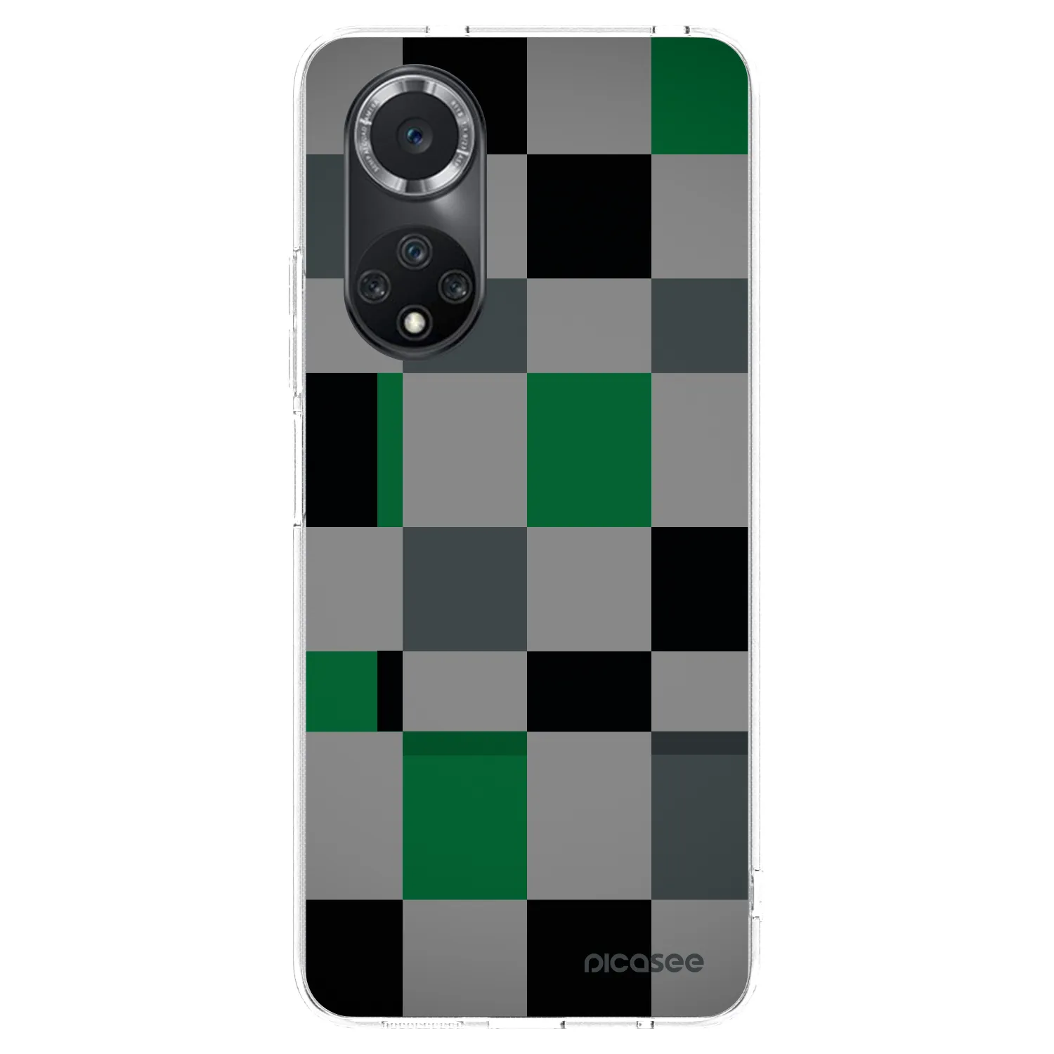 Picasee silikónový prehľadný obal pre Huawei Nova 9 SE - Block Grid