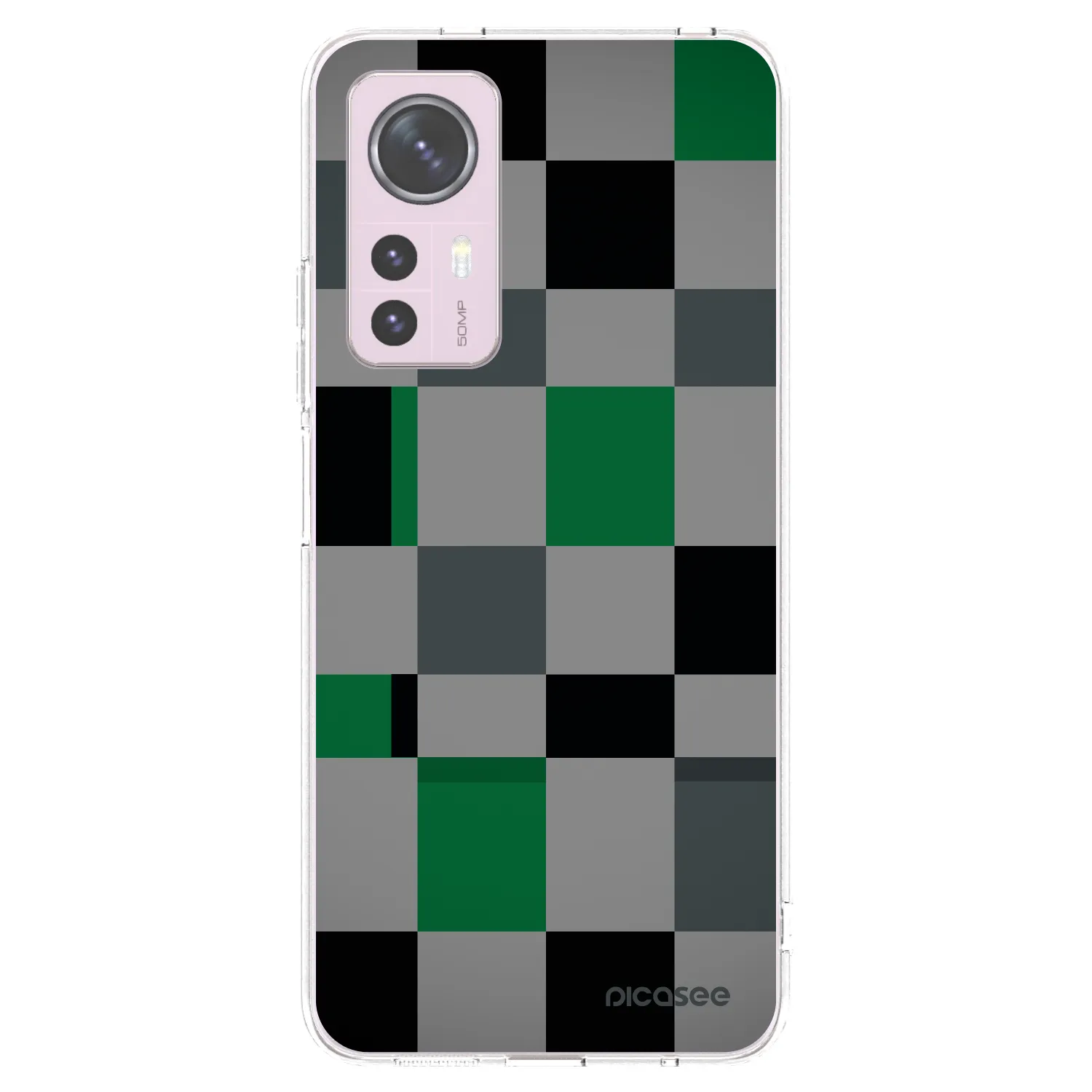 Picasee silikónový prehľadný obal pre Xiaomi 12 - Block Grid