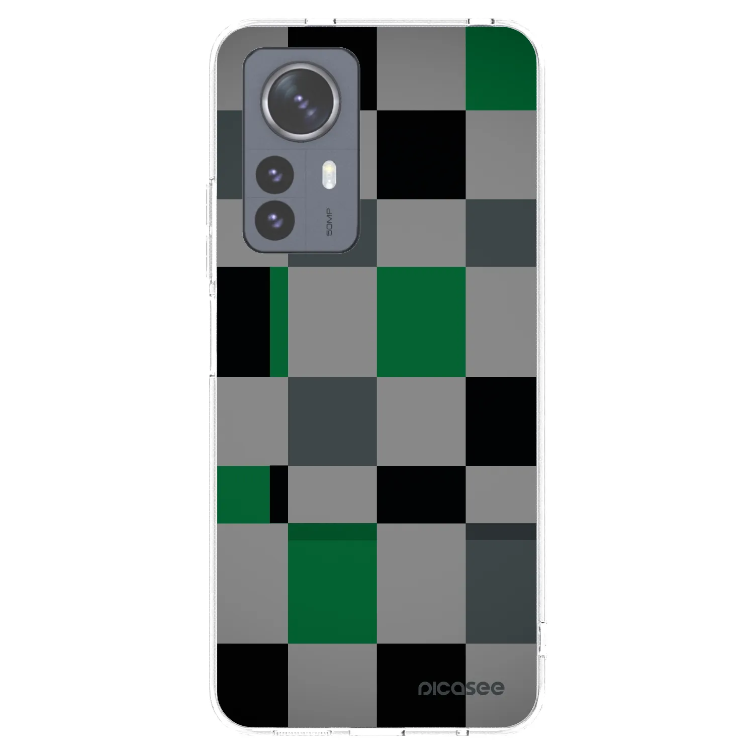 Picasee silikónový prehľadný obal pre Xiaomi 12 Pro - Block Grid